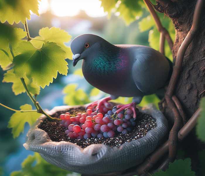 مقدار کود کبوتر برای درخت انگور و مو